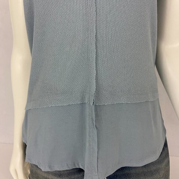 Buckle White Crow Tank Top Women's Sz M Teal Grey Sleeveless V Neck Light Casual - Picture 3 of 8